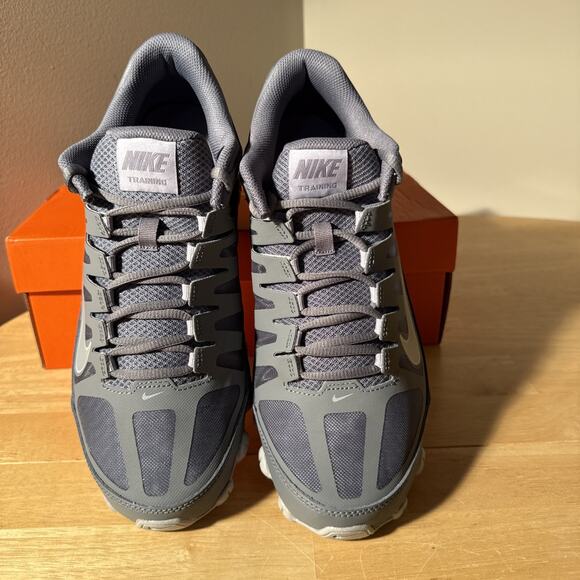 Nike Reax 8 TR Mesh Men\'s Workout Shoes US 10.5 Cool Grey & Wolf Grey 621716-010